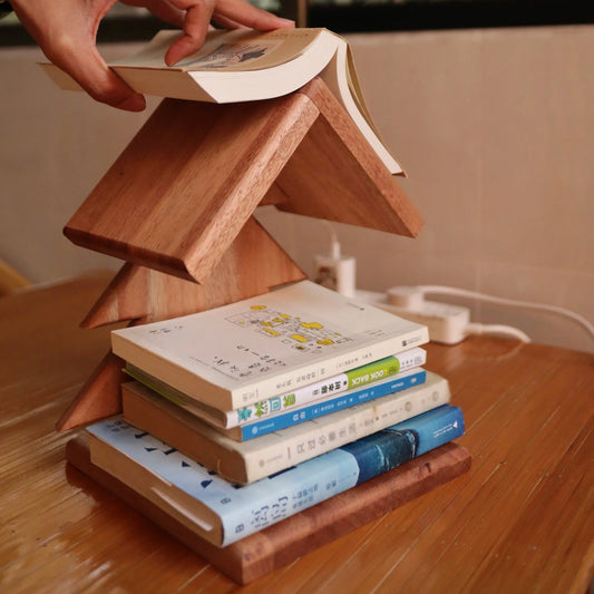 Handcrafted Tree House Book Stand & Page Holder