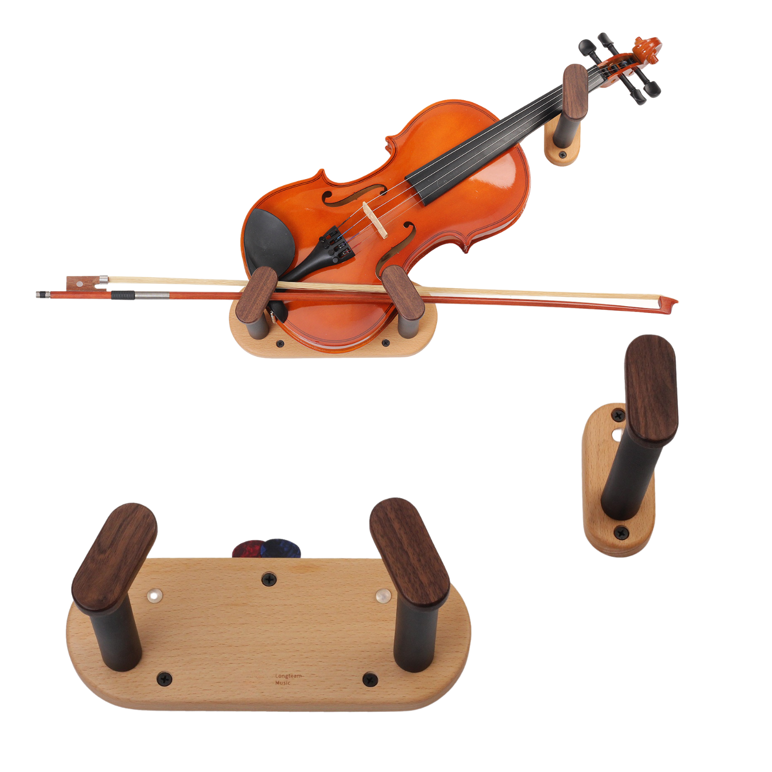 Horizontal Guitar Wall Mount – Tilted Two-Piece Display Hanger