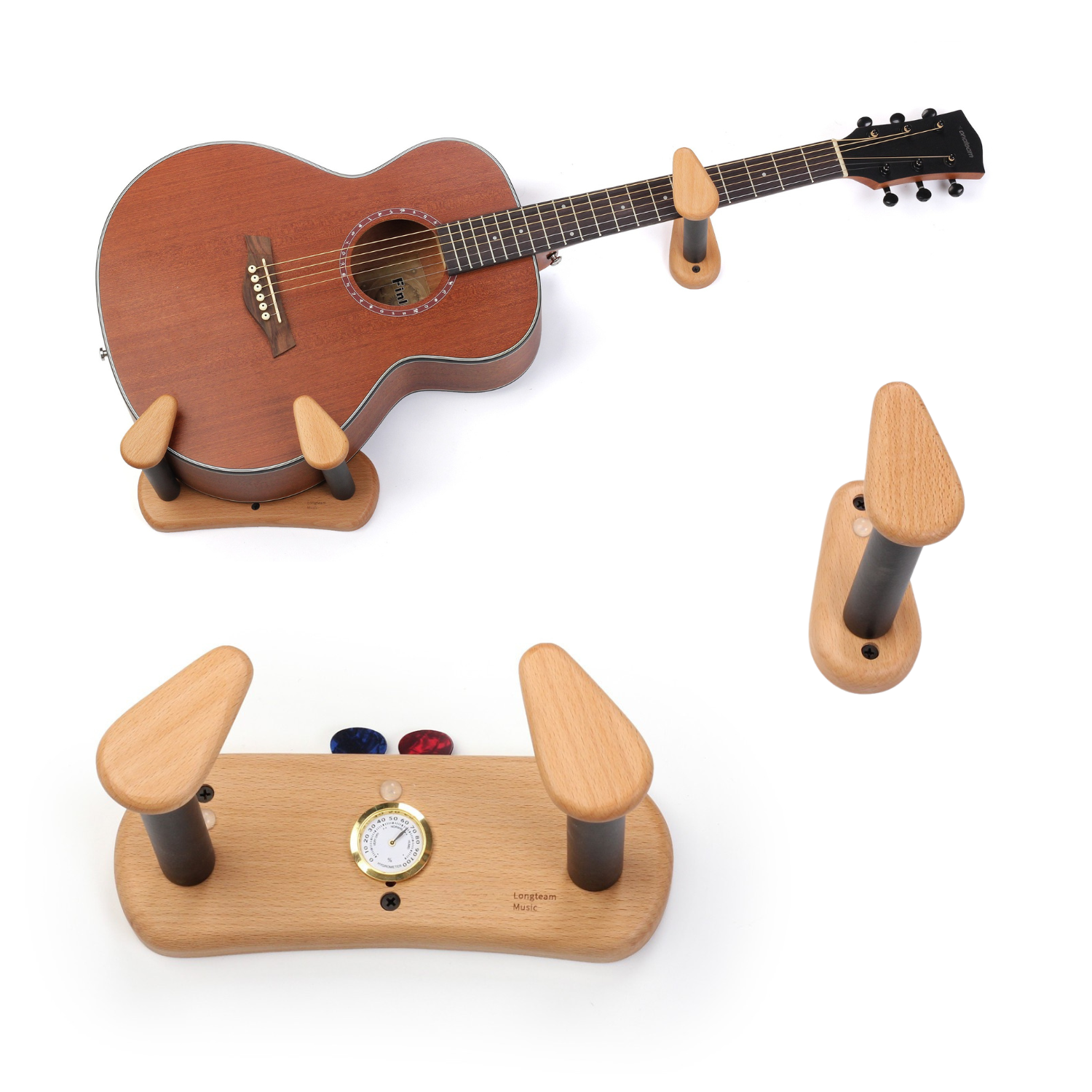 Horizontal Guitar Wall Mount – Tilted Two-Piece Display Hanger