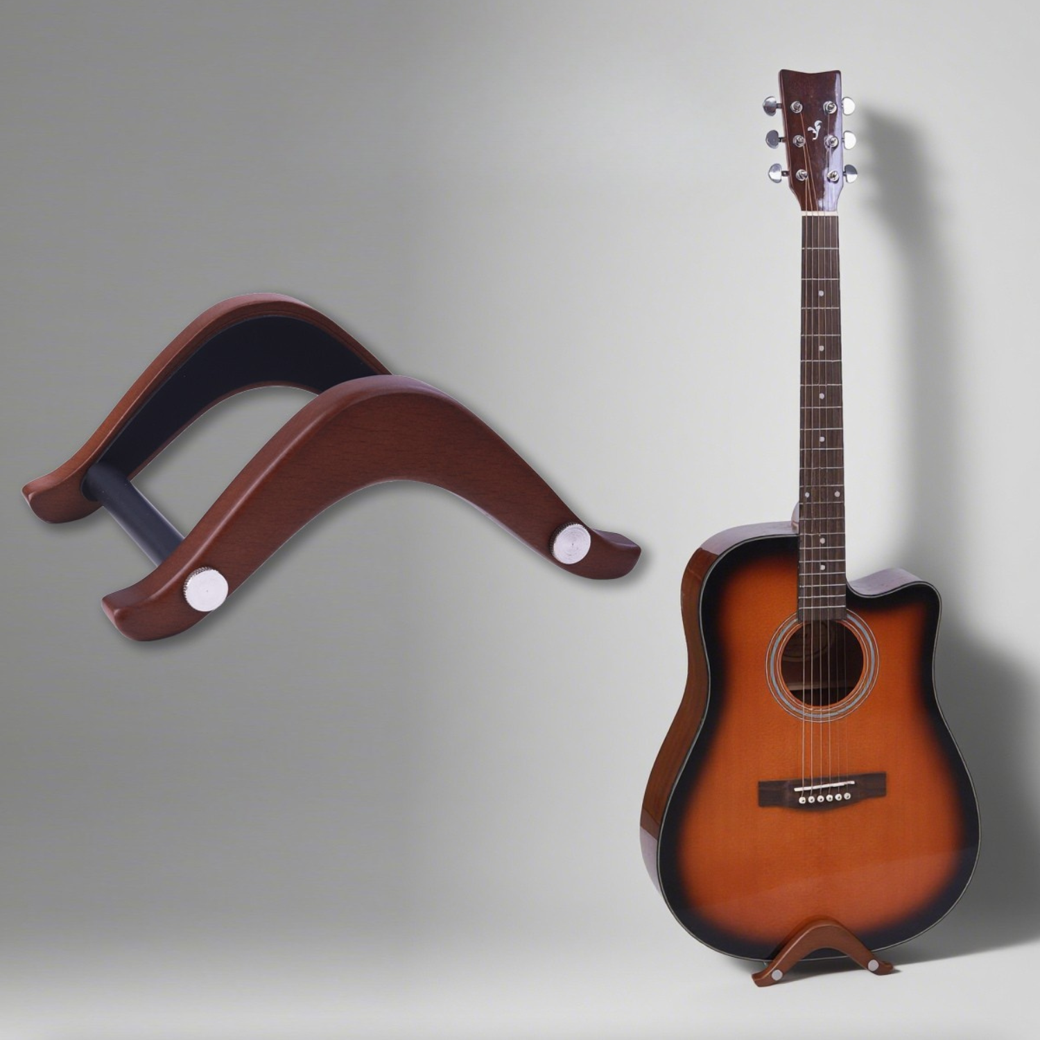 Portable Acacia Guitar Stand