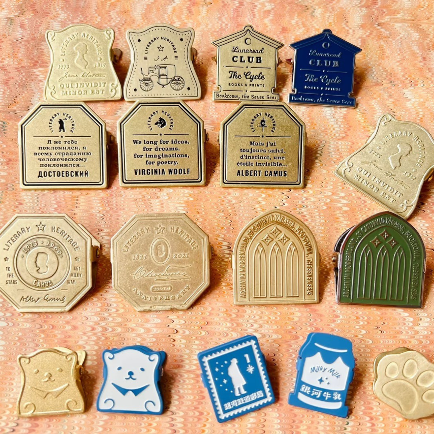 Vintage Brass Book Clips