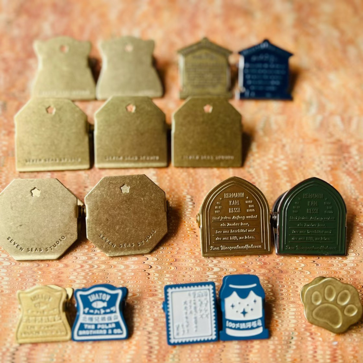 Vintage Brass Book Clips