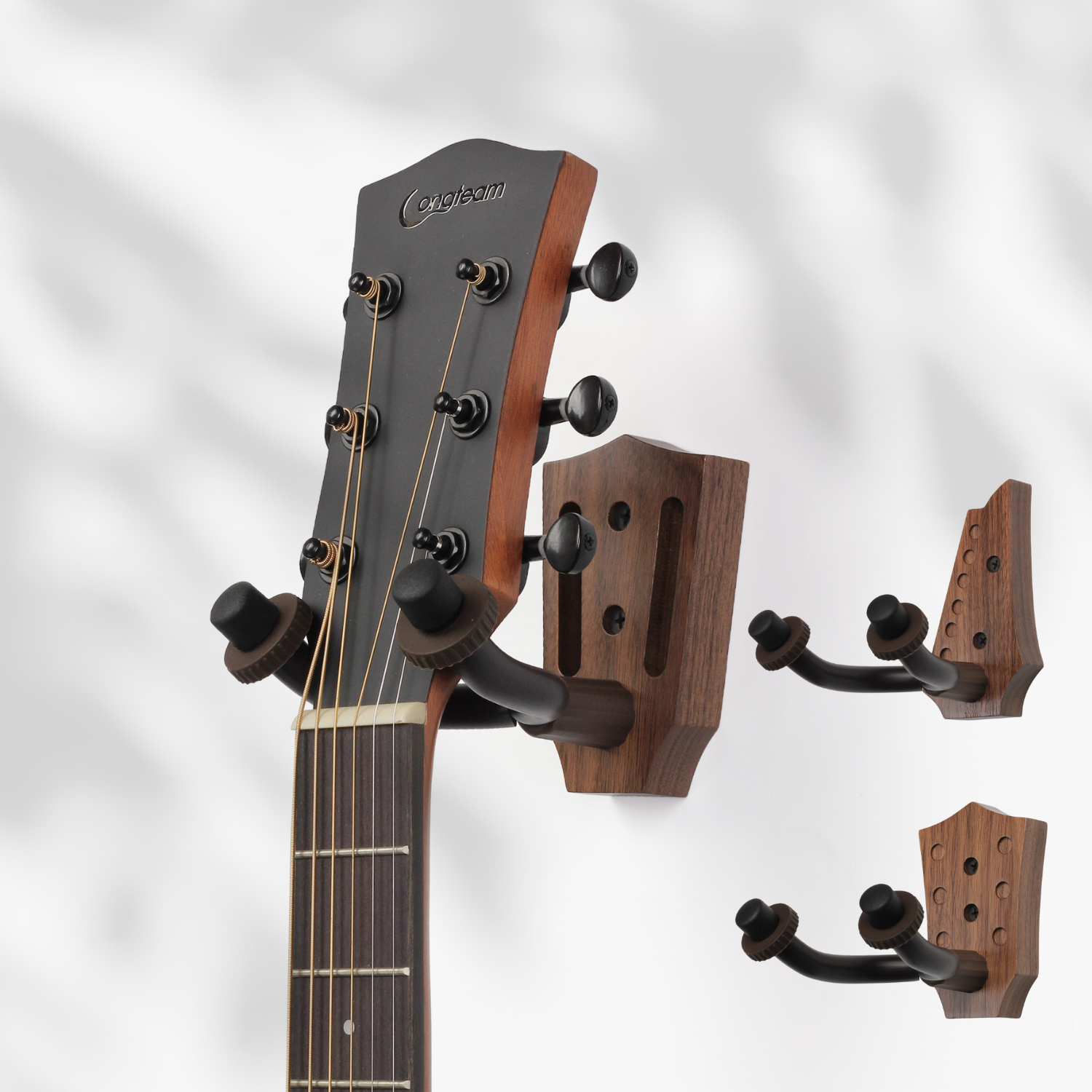 Wooden Guitar Wall Mount – Headstock-Style